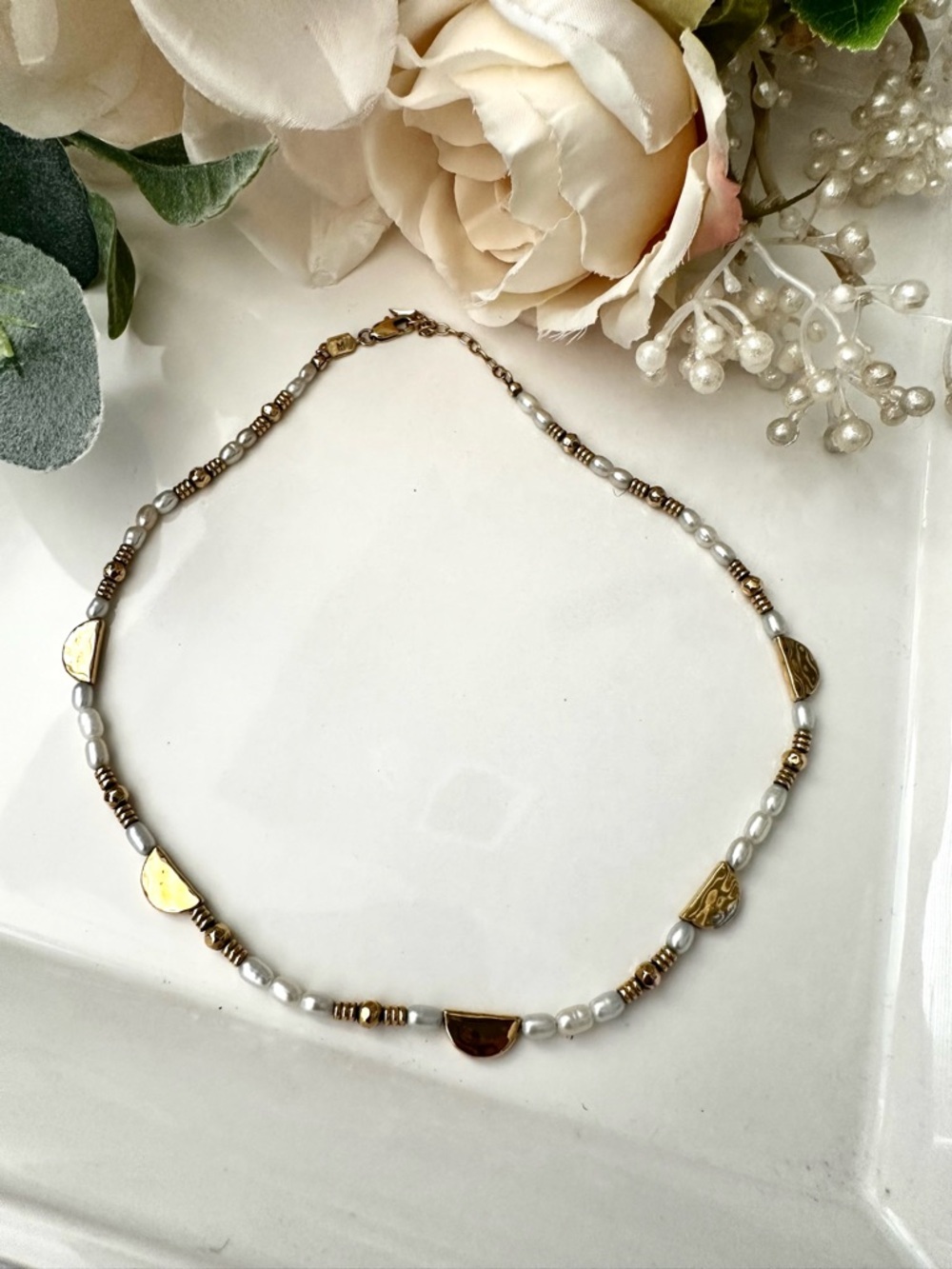 MISSOMA Zenyu Pearl Choker Necklace 18ct Gold plated